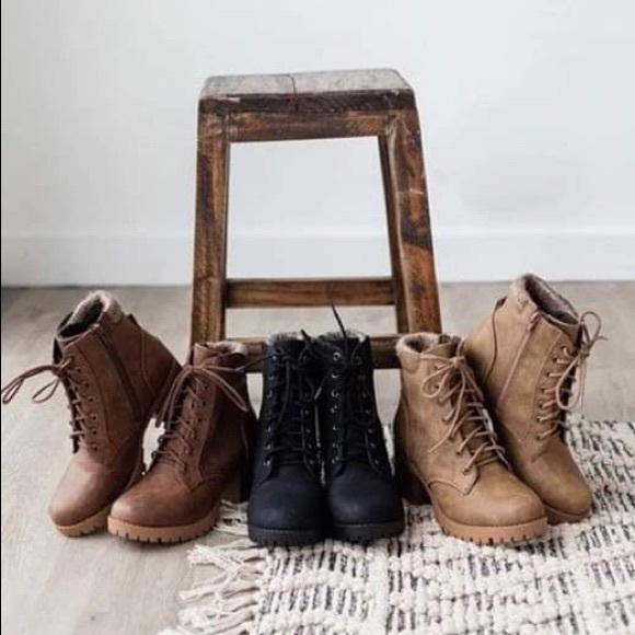 Tan Lace Up Boots - Picture 7 of 7